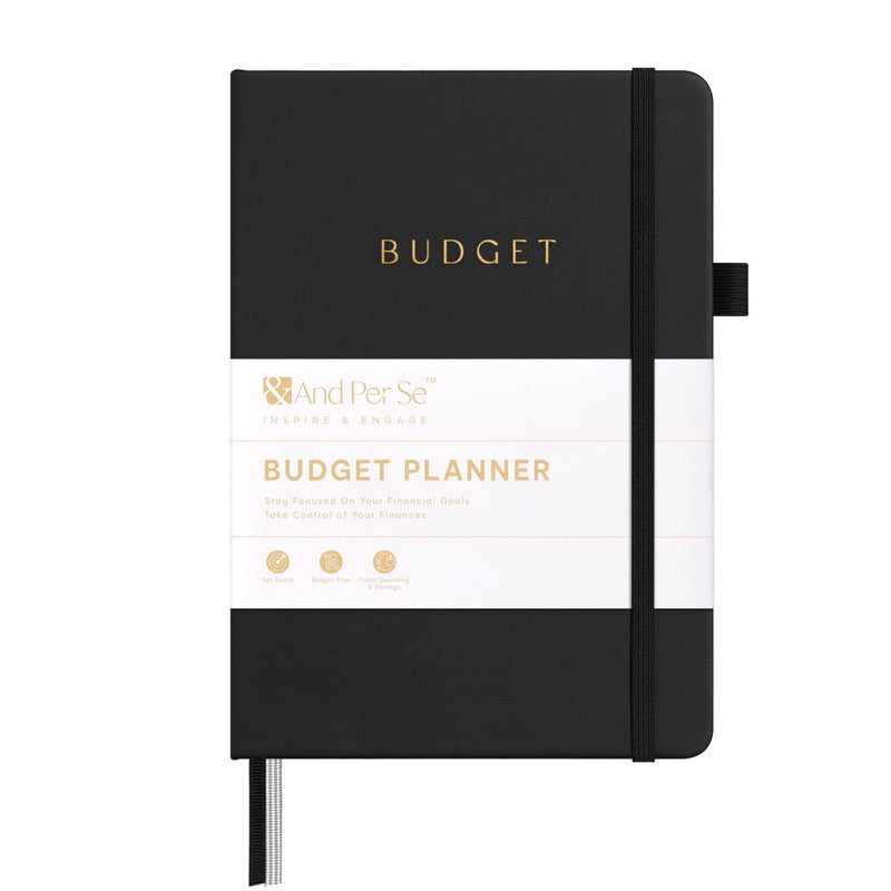 &And Per Se And Per Se Budget Planner, Monthly Budget Notebook with Expense Tracker, Undated Financial Planner & Bill Organizer Book - A5 Size, Hardcover (Black) - Image 1