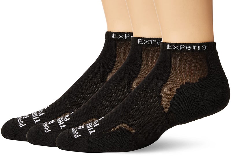 Thorlos Experia Thin Padded Ankle Sock, 3Pack Black XL - Image 1
