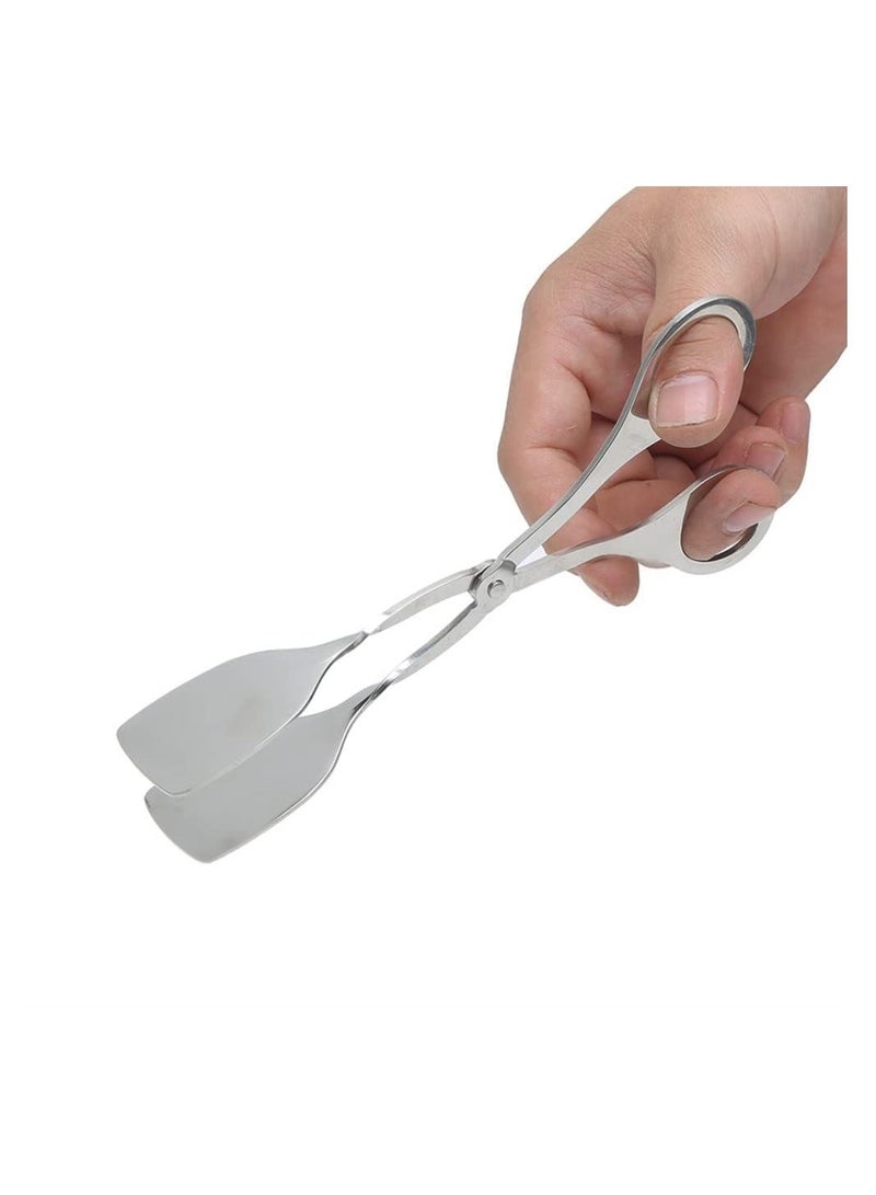 شو وو Buffet Salad Scissor Tongs, 2Pcs Tongs for Serving Food, Stainless Steel Kitchen Appetizer Bread Cake Bake Steak Barbecue - Image 5