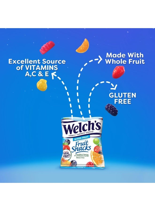 Welch's Fruit Snacks, Mixed Fruit, Gluten Free, Bulk Pack, Individual Single Serve Bags, 0.8 oz (Pack of 40) - Image 2