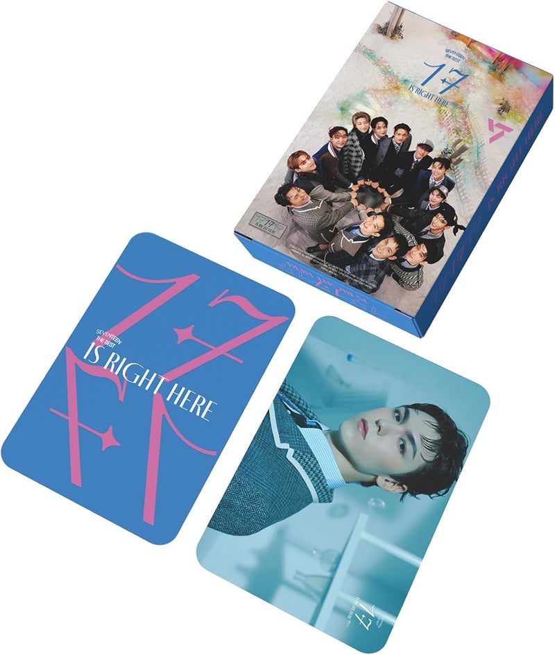KPOPBP بطاقات صور Seventeen 2024 ألبوم جديد 17 هنا بطاقات صور 55 قطعة هدايا كيبوب لمشجعي كاروت - Image 5