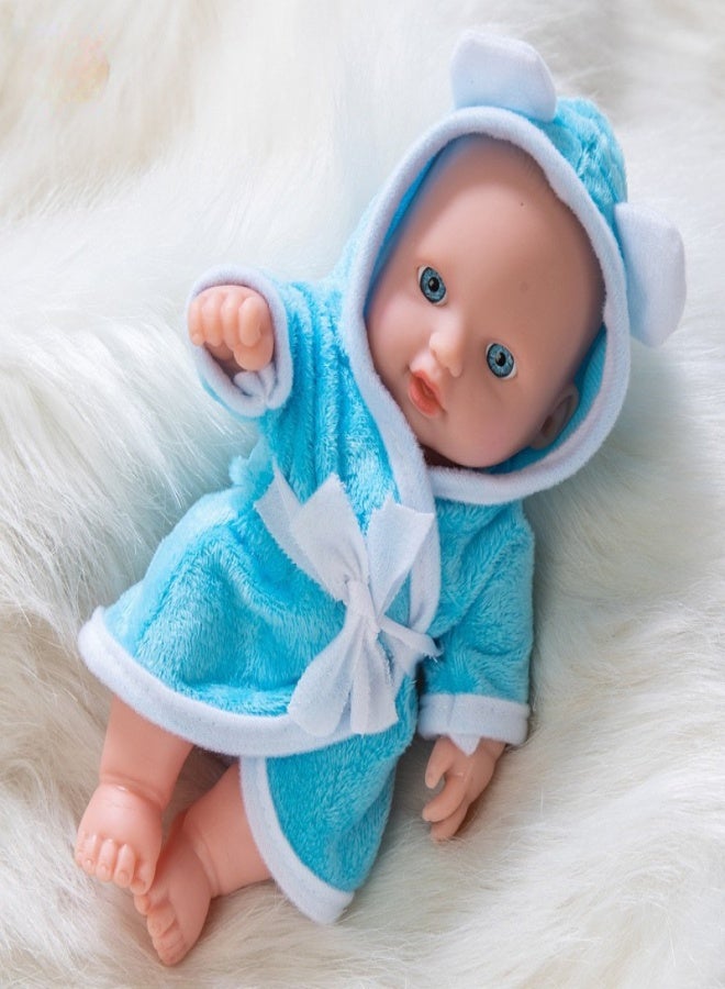 New 8inch Doll 20cm Dress up White Doll Play House Soft Plastic Doll Girl Sleeping Soothing Doll Wholesale(Q8G-007 blue nightgown, 8-inch doll + clothes) - Image 1