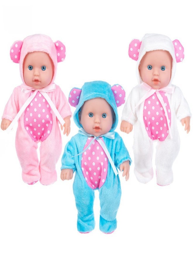 New 8inch Doll 20cm Dress up White Doll Play House Soft Plastic Doll Girl Sleeping Soothing Doll Wholesale(Q8G-007 blue nightgown, 8-inch doll + clothes) - Image 2