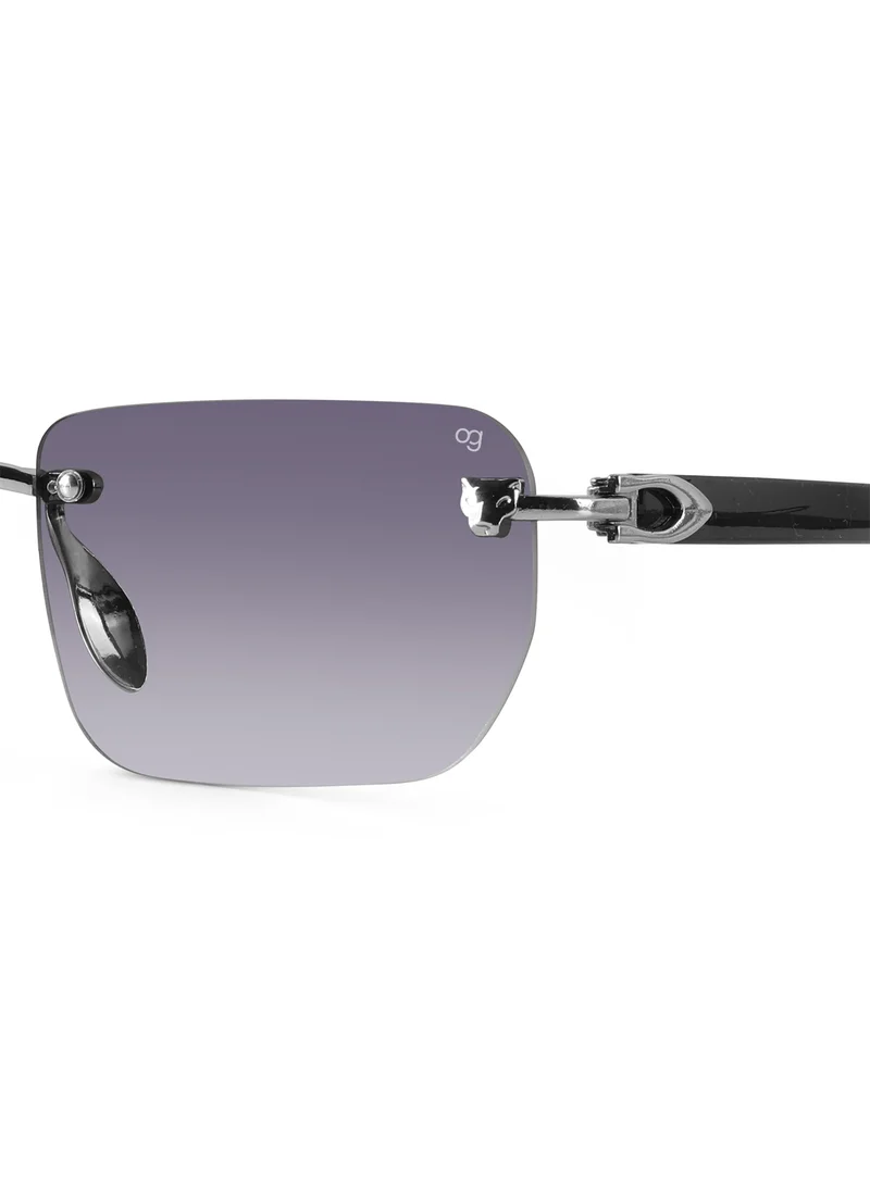 Woggles Uv-Protected Rimless Rectangle Sunglasses