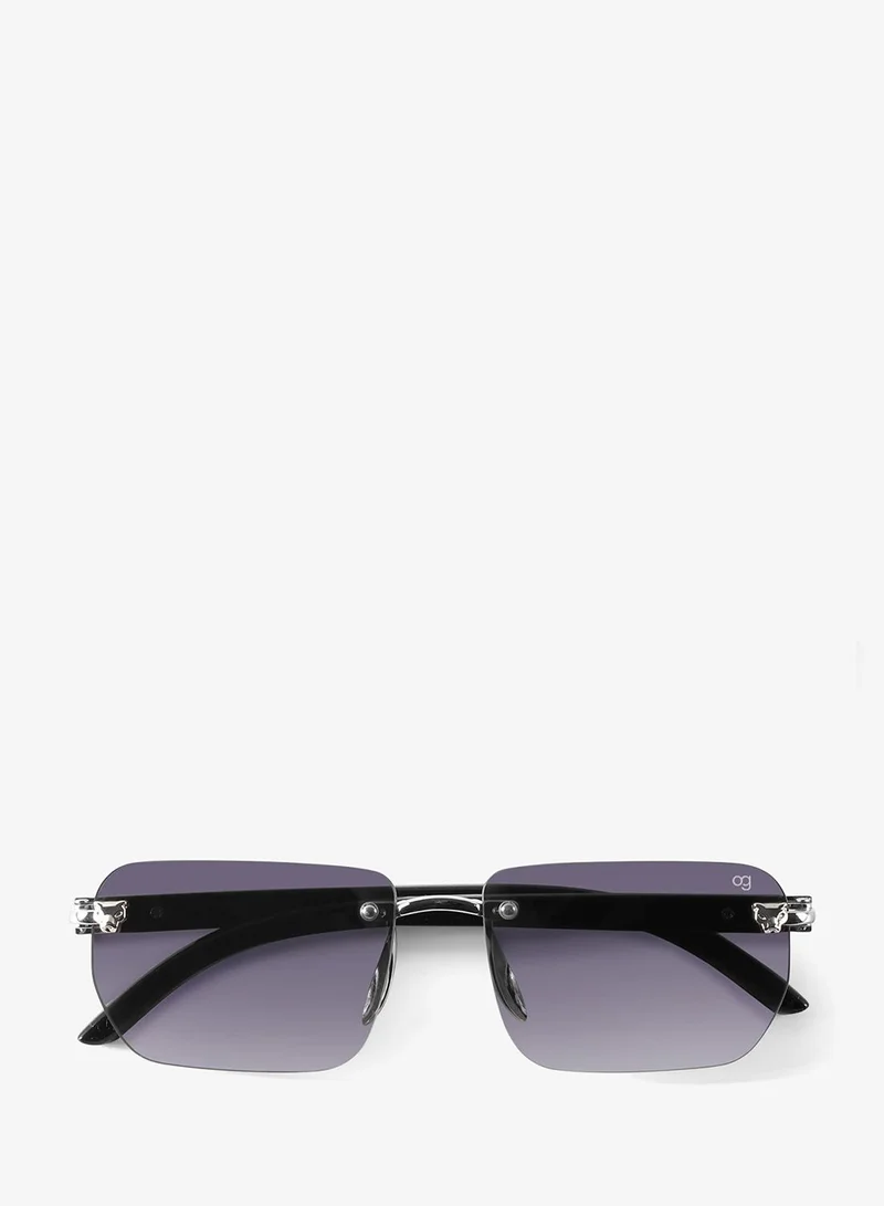 Woggles  Unisex Uv-Protected Rimless Rectangle Sunglasses  | Best Price UAE