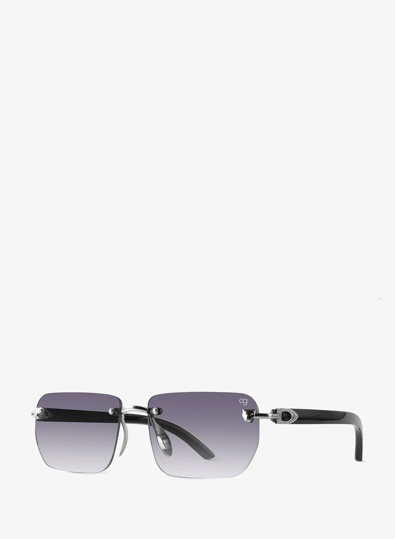 Woggles  Unisex Uv-Protected Rimless Rectangle Sunglasses  | Best Price UAE