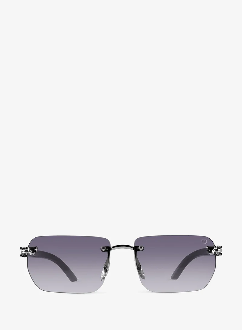 Woggles  Unisex Uv-Protected Rimless Rectangle Sunglasses  | Best Price UAE