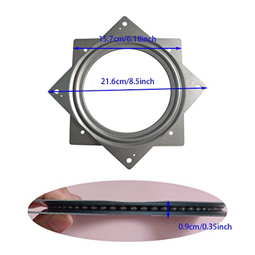 ZTEOFO 1 Pcs 6 Inch Susan Turntable Bearings Susan Turntable Lazy Susan Turntable Square Rotating Bearing Plate Lazy Susan Hardware Swivel Plate, for Swivel Plate,Corner Cabinet,Revolving Shelve in Kitchen - Image 3