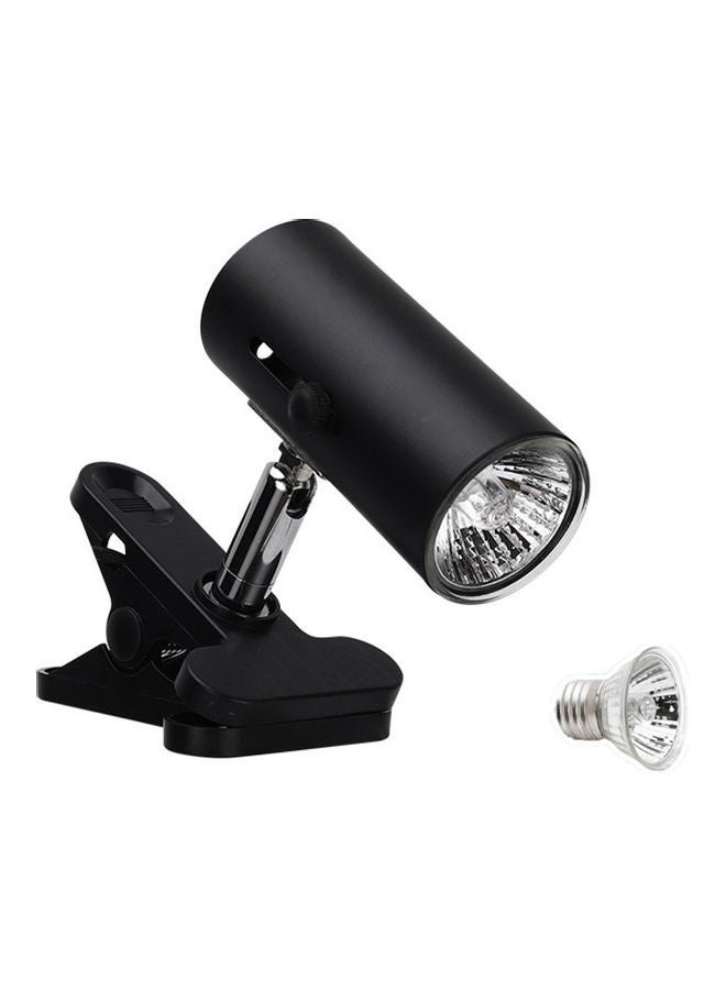 NIBEMINENT 25W Reptile Heat Lamp With Clip Black 18x8x18cm - Image 1