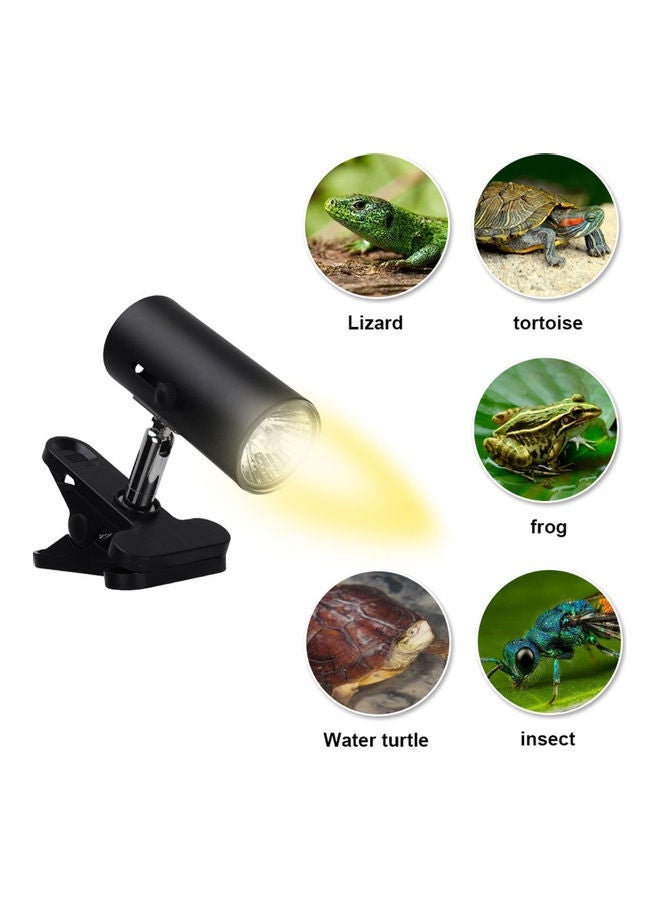 NIBEMINENT 25W Reptile Heat Lamp With Clip Black 18x8x18cm - Image 5