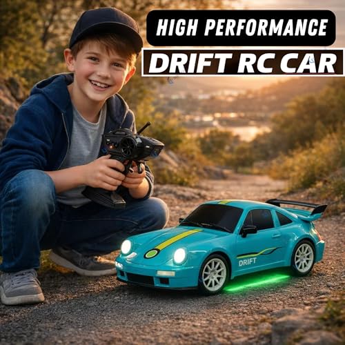 GRAPHENE Flare RC Drift Remote Control Car Toy for Kids Boy Adult1:24 Scale 2.4Ghz 20 km/h 4WD with USB Charger Led Light Sports Racing High Speed Tyres Long Range Crawlers Stunt Cars for 4+ Year - Image 5
