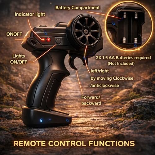 GRAPHENE Flare RC Drift Remote Control Car Toy for Kids Boy Adult1:24 Scale 2.4Ghz 20 km/h 4WD with USB Charger Led Light Sports Racing High Speed Tyres Long Range Crawlers Stunt Cars for 4+ Year - Image 3