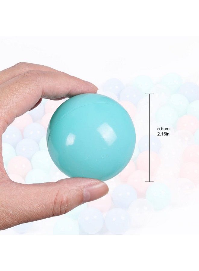 TRENDBOX Ball Pit Balls For Babies Pack Of 100 2.16 Inch Plastic Balls For Ball Pit Swimming Pool Play Tents Game Tunnels Party Decoration (02Macaron&White) - Image 3