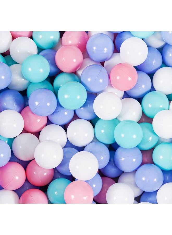 TRENDBOX Ball Pit Balls For Babies Pack Of 100 2.16 Inch Plastic Balls For Ball Pit Swimming Pool Play Tents Game Tunnels Party Decoration (02Macaron&White) - Image 2