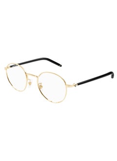 Unisex Round Blue Light Filter Eyeglasses - MB0273O 001 49 - Lens Size: 49 Mm