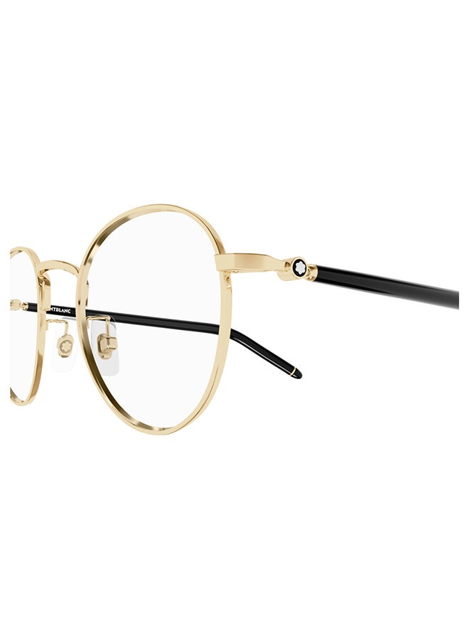 MONTBLANC - Unisex Round Blue Light Filter Eyeglasses - MB0273O 001 49 - Lens Size: 49 Mm - Image 1