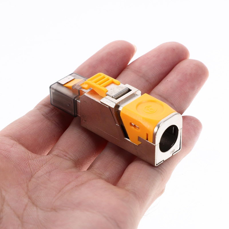 Cat8 Shielded Rj45 Ethernet Connector Pass Through 10gbps Network Plug - Image 5