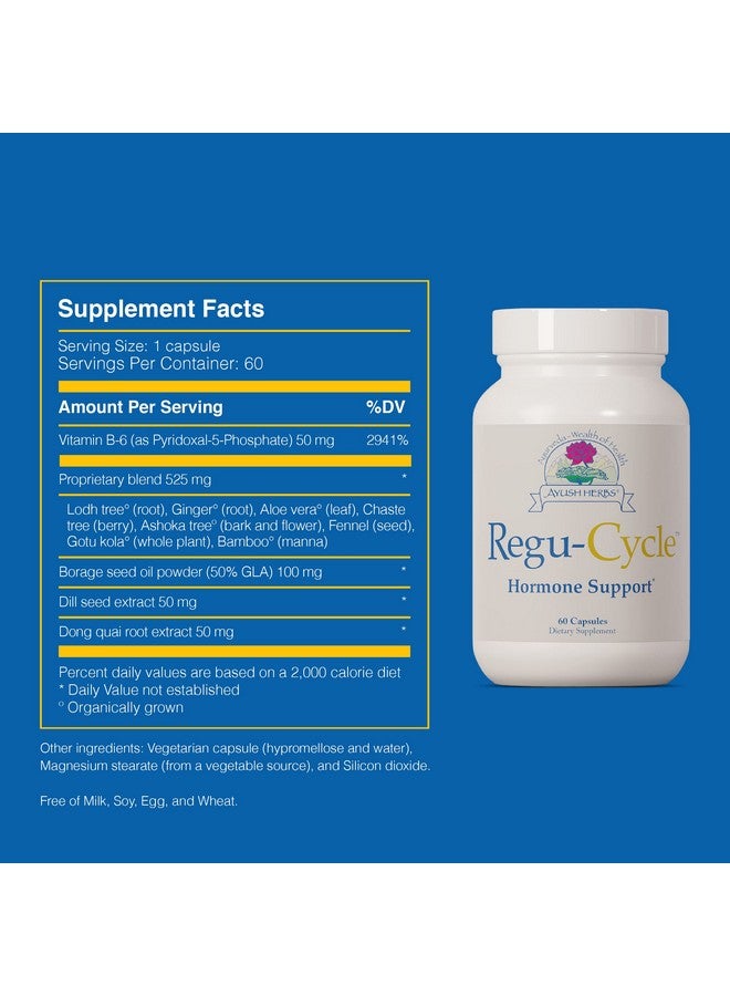 Ayush Herbs Regucycle Female Reproductive Health And Hormonal Support Ayurvedic Herbal Supplement 60 Vegetarian Capsules - Image 5