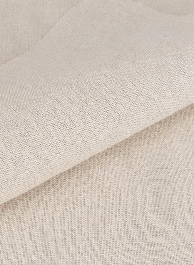 LOVOUS 8 PCS Linen Embroidery Fabric, Pre-Cut Solid Color 12 × 12 Inch Square Needlework Fabric, Sewing Quilting Cloth for DIY Garment Crafts, Embroidery Project, Natural White - Image 5