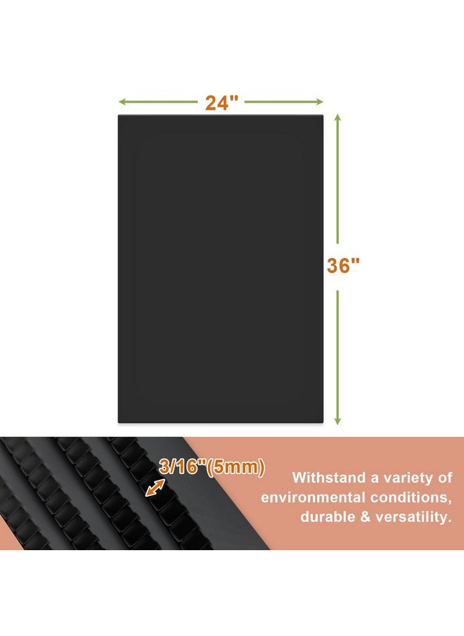 Falling In art Falling in Art 24x36 Corrugated Plastic Board, 3 Pack Coroplast Plastic Sheet, 3/16 Inch Thick Black Double-Sided Blank Poster Board for Indoor and Outdoor Use  - Image 2