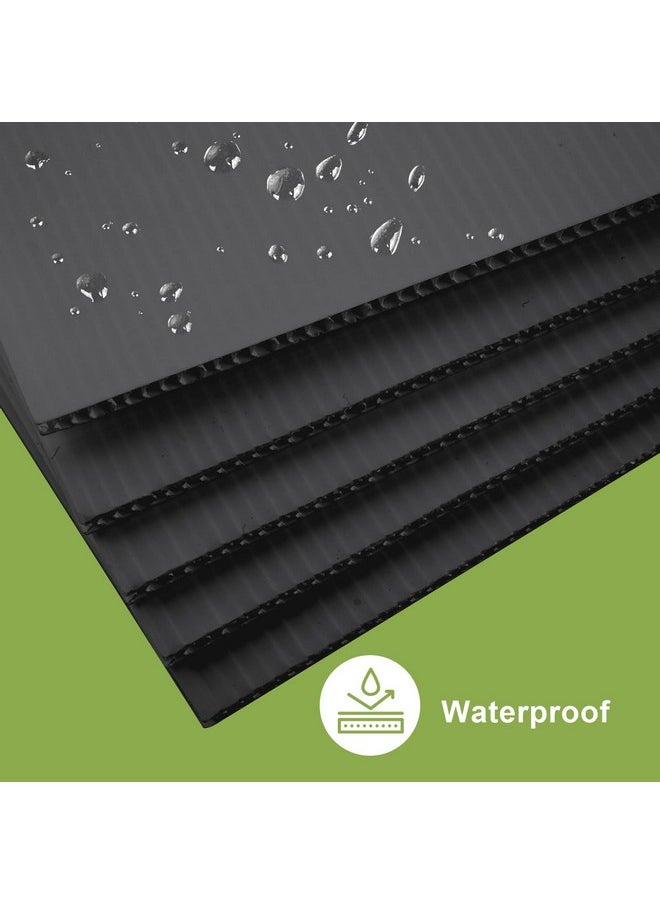 Falling In art Falling in Art 24x36 Corrugated Plastic Board, 3 Pack Coroplast Plastic Sheet, 3/16 Inch Thick Black Double-Sided Blank Poster Board for Indoor and Outdoor Use  - Image 5