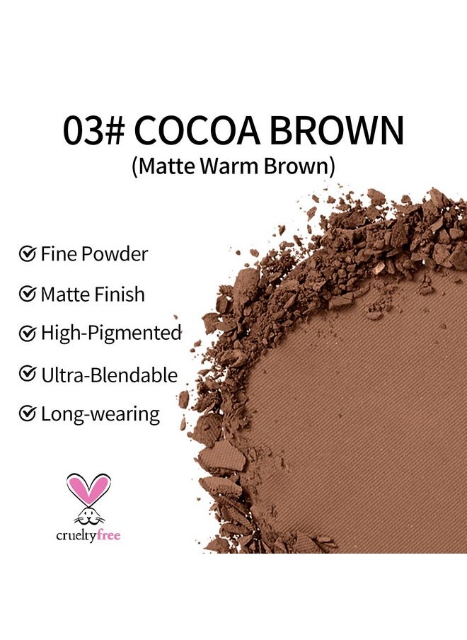 Single Brown Matte Eyeshadow Palette Velvet Eye Shadow Compact Powder Natural Makeup Longlasting Eye Makeup Ultrablendable Pigmented Color Vegan Formula 03 Cocoa Brown - pzsku/Z14E1DD735E23DC2CB942Z/45/_/1707975299/ed866aff-39c0-4475-81b4-edd8a35ed1ce