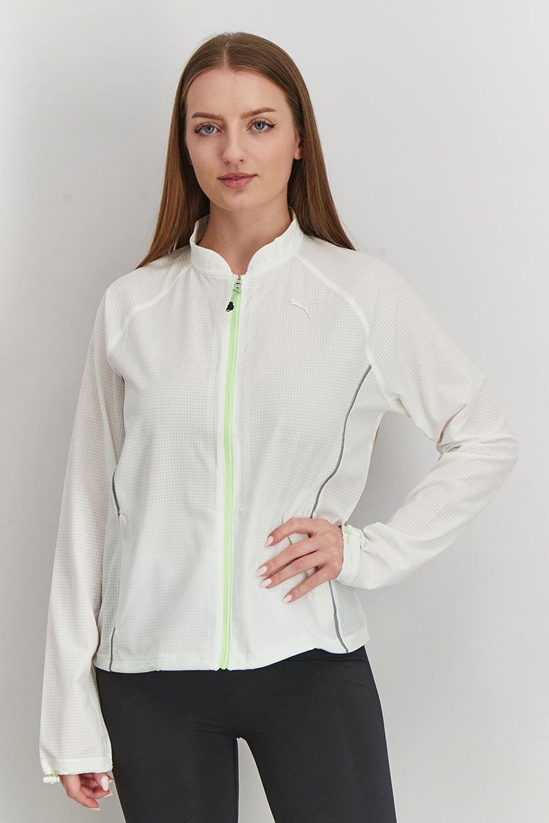 PUMA Women Sportswear Fit Woven Ultra Running Jacket, White - Image 1