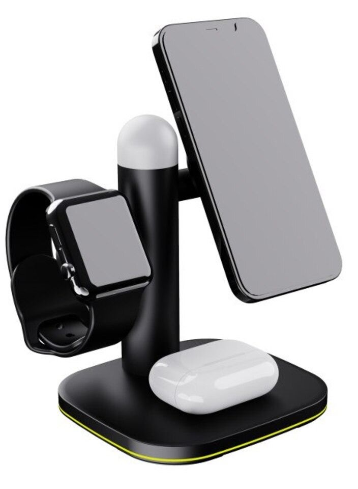 20W 3 in Magnetic Wireless Charger Fast Charging Station for iPhone 12 Pro Max - Image 1