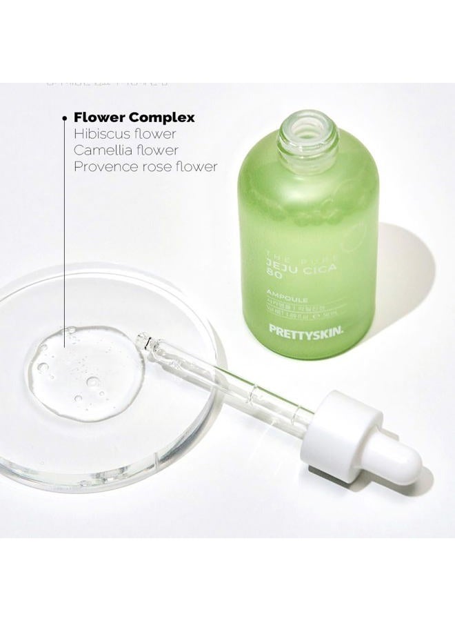 PRETTYSKIN PS. The Pure Jeju Cica Centella Asiatica Extract 80% Soothing Ampoule-Revitalize, Glow, Balance Skin with Flower Complex - Dermatologist Tested, Hypoallergenic Formula 1.69fl.oz.(50ml) - Image 5