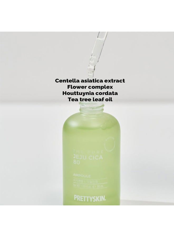 PRETTYSKIN PS. The Pure Jeju Cica Centella Asiatica Extract 80% Soothing Ampoule-Revitalize, Glow, Balance Skin with Flower Complex - Dermatologist Tested, Hypoallergenic Formula 1.69fl.oz.(50ml) - Image 4