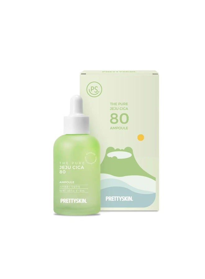 PRETTYSKIN PS. The Pure Jeju Cica Centella Asiatica Extract 80% Soothing Ampoule-Revitalize, Glow, Balance Skin with Flower Complex - Dermatologist Tested, Hypoallergenic Formula 1.69fl.oz.(50ml) - Image 1