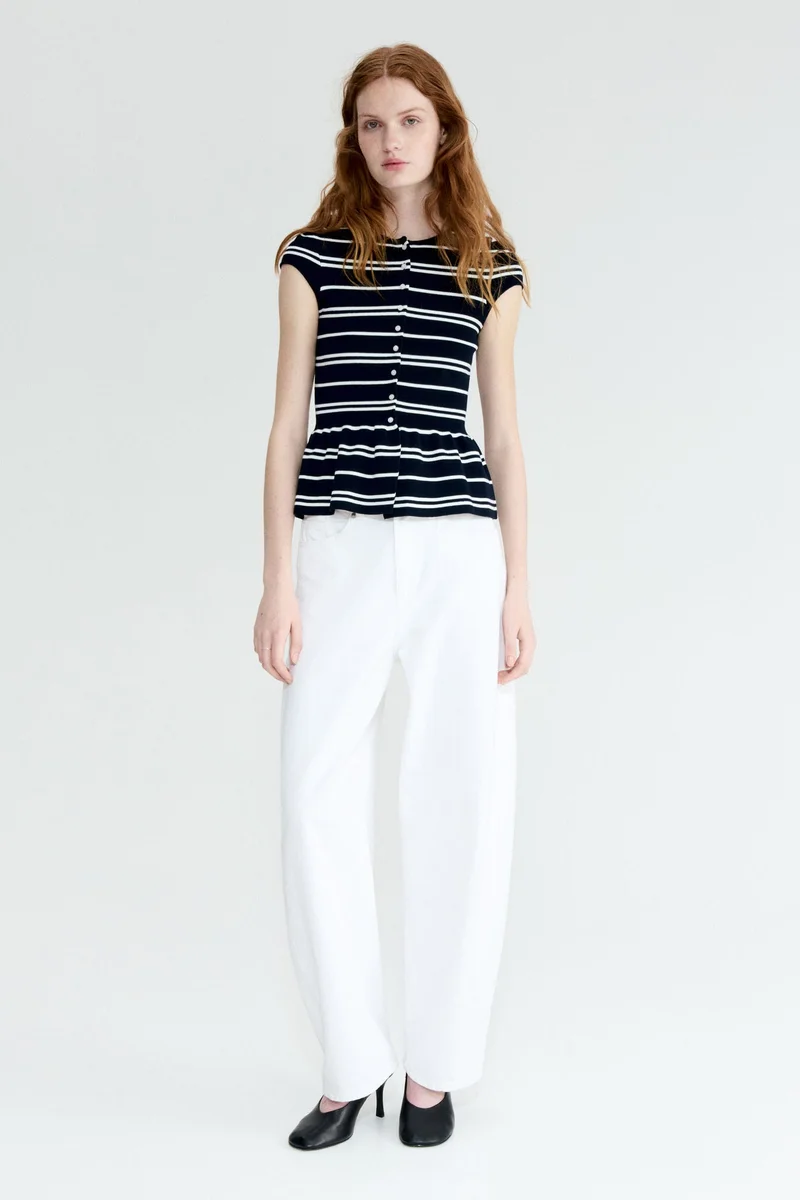 اتش اند ام كارديغان بيبلوم بأكمام قصيرة