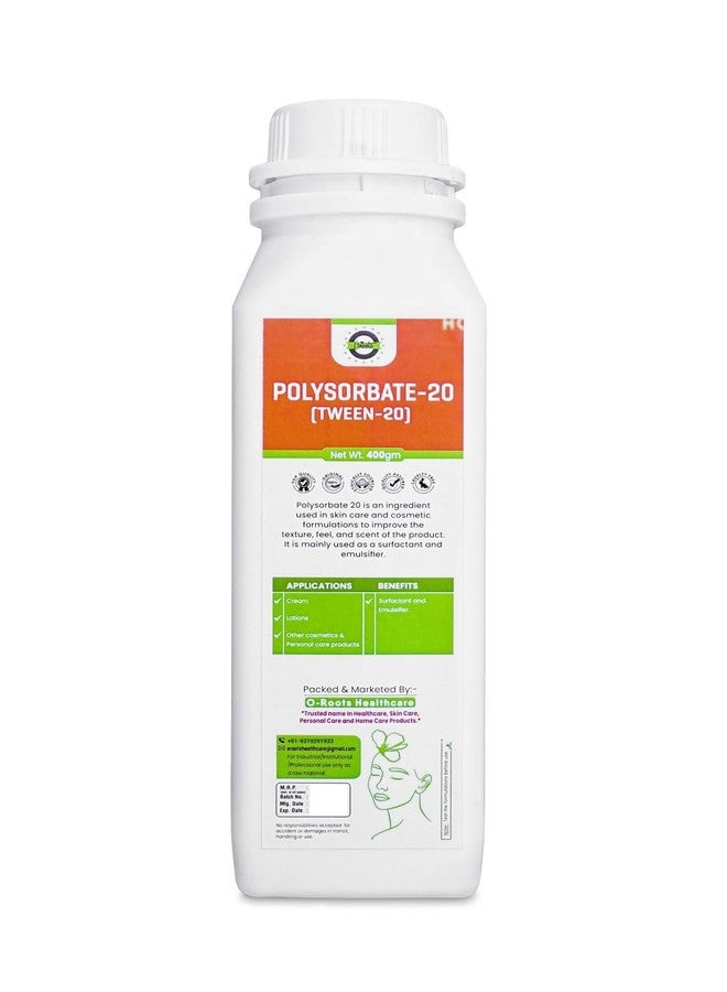 OROOTS POLYSORBATE-20 (TWEEN-20) 400gm SOLUBLIZER, SURFACTANT & EMULSIFIER (COSMETIC GRADE) - Image 2