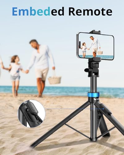 UBeesize 72" Phone Tripod - Tripod for iPhone & Selfie Stick with Phone Holder & Remote - Upgraded, Stable & Portable Stand for iPhone 17/16/15/14, Android, Cameras & Action Cams - Image 3