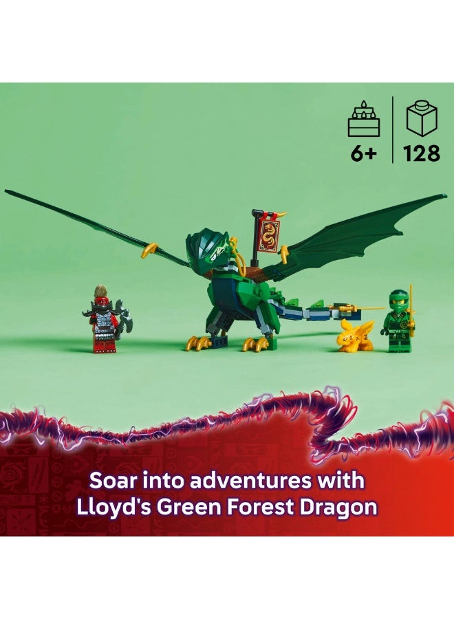 LEGO NINJAGO® Lloyd’s Green Forest Dragon Toy 71829 (128) Pieces  - Image 3