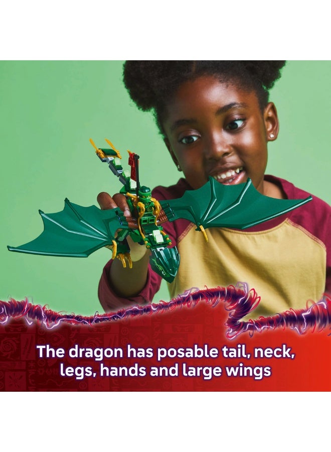 LEGO NINJAGO® Lloyd’s Green Forest Dragon Toy 71829 (128) Pieces  - Image 4