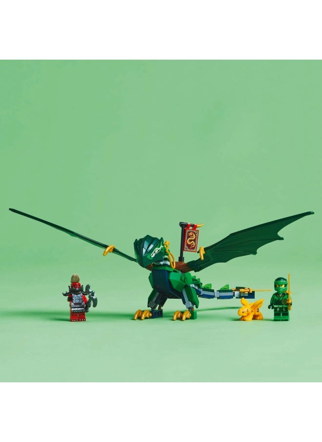 LEGO NINJAGO Lloyd’s Green Forest Dragon Figure - Building Toy with 2 Minifigures for Imaginative Play, Ninja Gift Idea for 6 Plus Year Old Boys, Girls & Dragons Rising Fans 71829 (128 pieces)  - Image 5