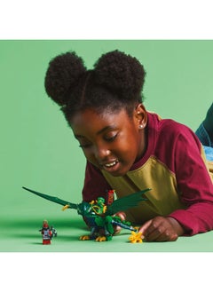 LEGO NINJAGO Lloyd’s Green Forest Dragon Figure - Building Toy with 2 Minifigures for Imaginative Play, Ninja Gift Idea for 6 Plus Year Old Boys, Girls & Dragons Rising Fans 71829 (128 pieces)  - Image 3