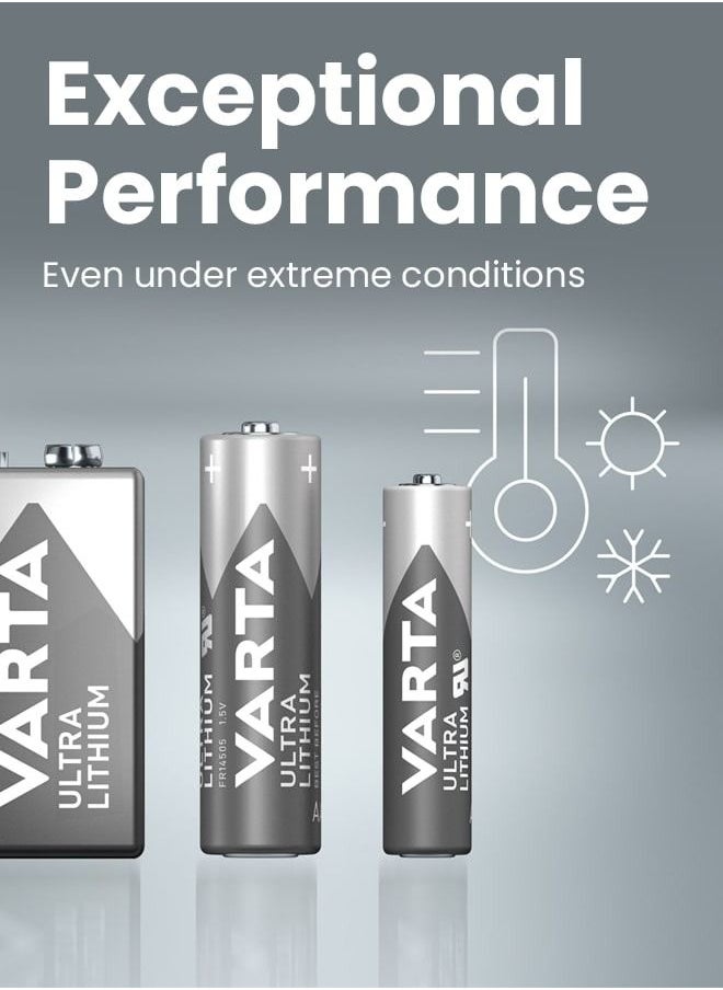 Varta Ultra Lithium AA Battery for High-Powered Devices (2-Pack)