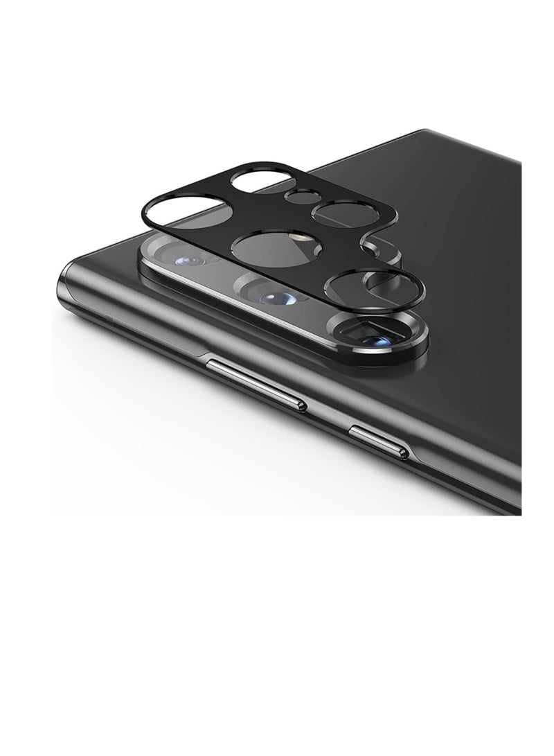 Camera Lens for Samsung Galaxy S22 Ultra Protector Tempered Glass Screen Protector HD Full Coverage Anti-Scratch Drop Protection Ultra Clear/Thin Lens Protector Case - Black (S22 Ultra)  - Image 1