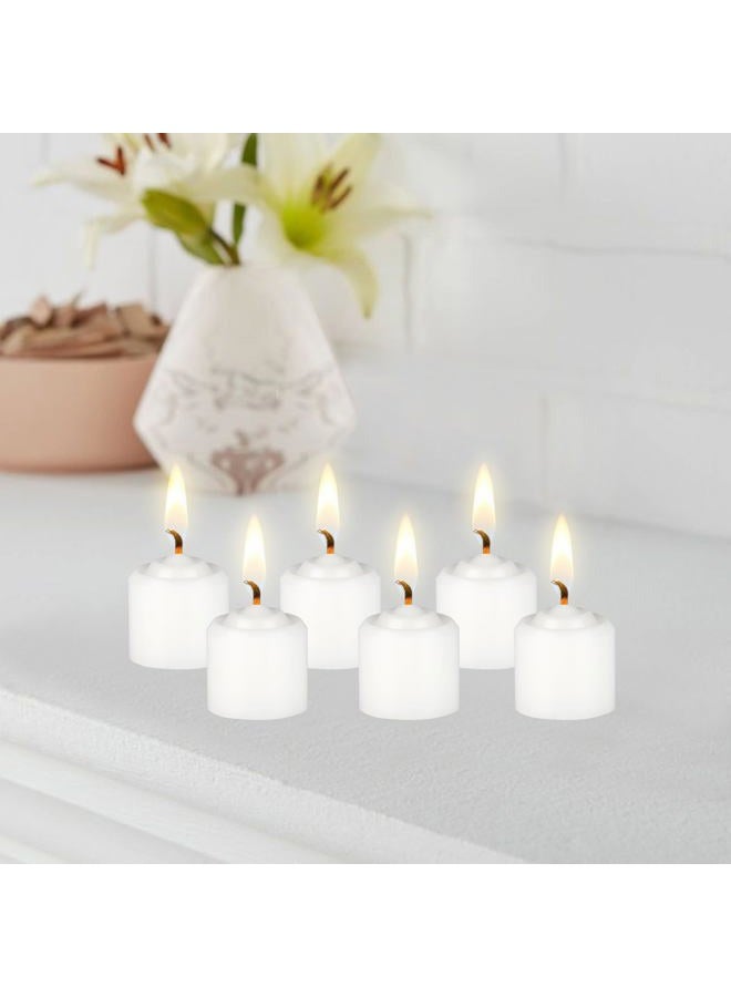Mega Candles 12 pcs Unscented White Votive Candle | Hand Poured Wax Candles 15 Hours 1.5" x 2.25" | for Home DÃƒ©cor, Wedding Receptions, Baby Showers, Birthdays, Celebrations, Party Favors & More - Image 5