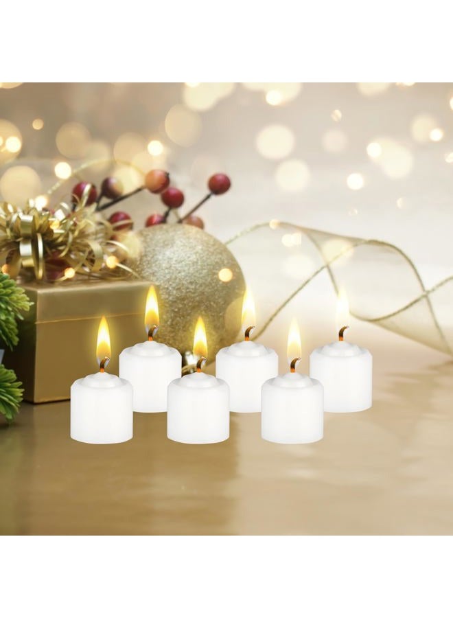 Mega Candles 12 pcs Unscented White Votive Candle | Hand Poured Wax Candles 15 Hours 1.5" x 2.25" | for Home DÃƒ©cor, Wedding Receptions, Baby Showers, Birthdays, Celebrations, Party Favors & More - Image 4