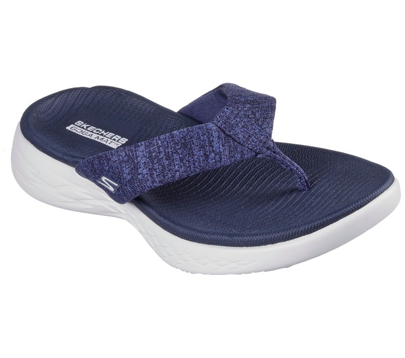 Skechers womens On-the-go 600 - Preferred Flip Flop, Navy/White, 8 US - Image 3