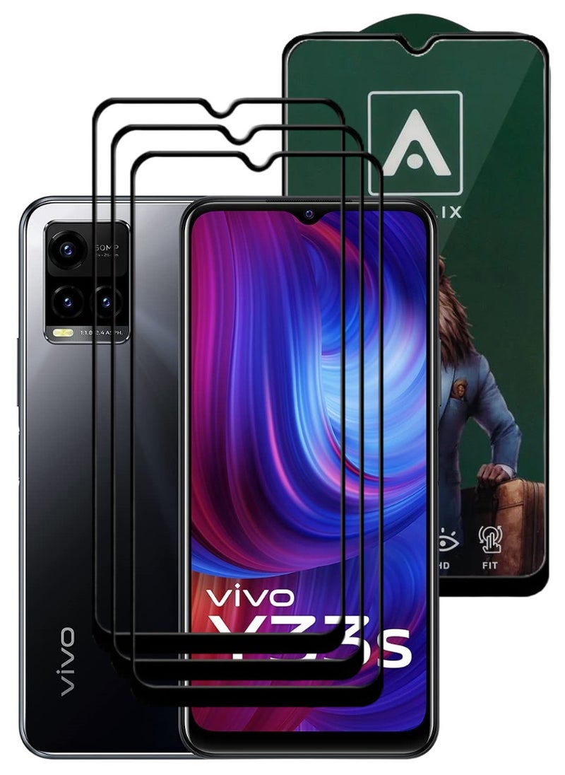ACLIX 3 Pieces Antistatic ESD Dustproof Premium Quality High Definition Tempered Glass Screen Protector Designed For vivo Y33s - Image 1
