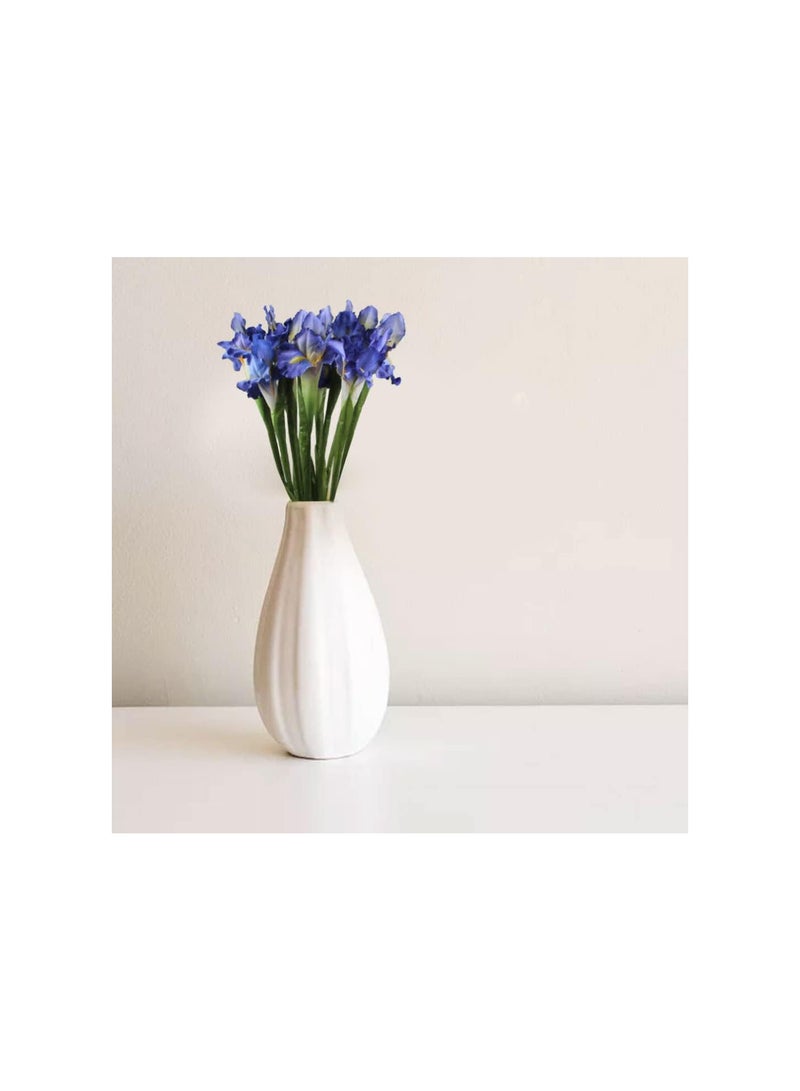 GGOOT Silk Flowers,Artificial Bundle Long Stems Iris Silk Flowers Branch Wedding Party Decoration 3PCS - Image 3