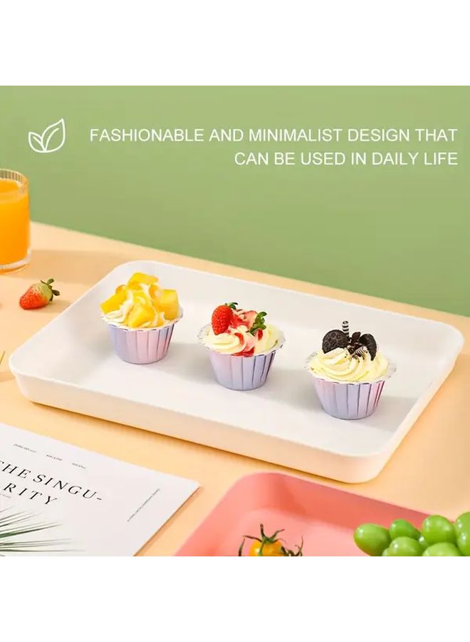 Large Green Reusable Plastic Serving Tray For Cookies Snacks Party Display - Image 5