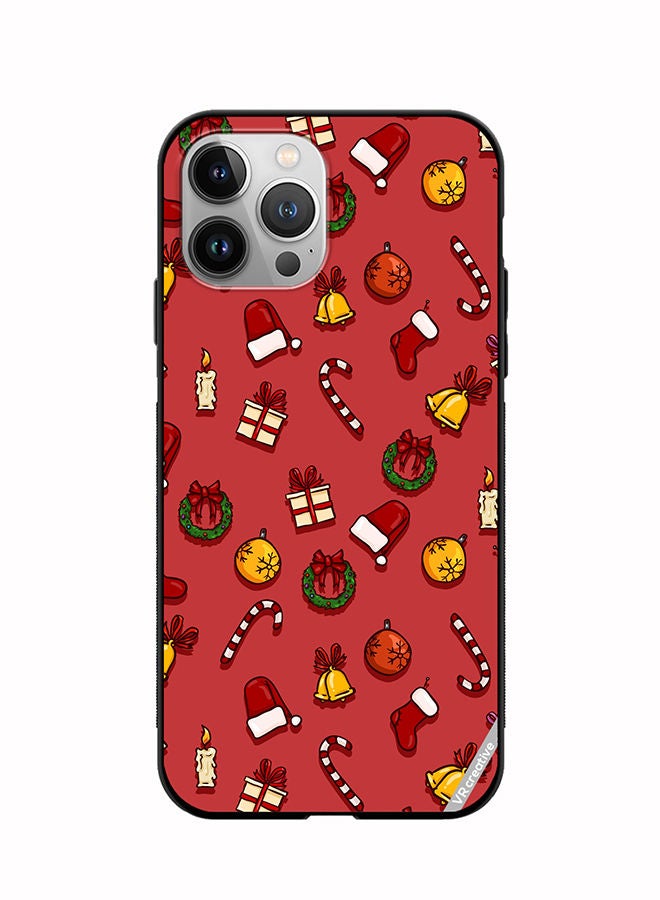 VR CREATIVE غطاء حماية لجهاز آبل آيفون 12 برو ماكس بتصميم رموز عيد الميلاد متعدد الألوان - Image 1