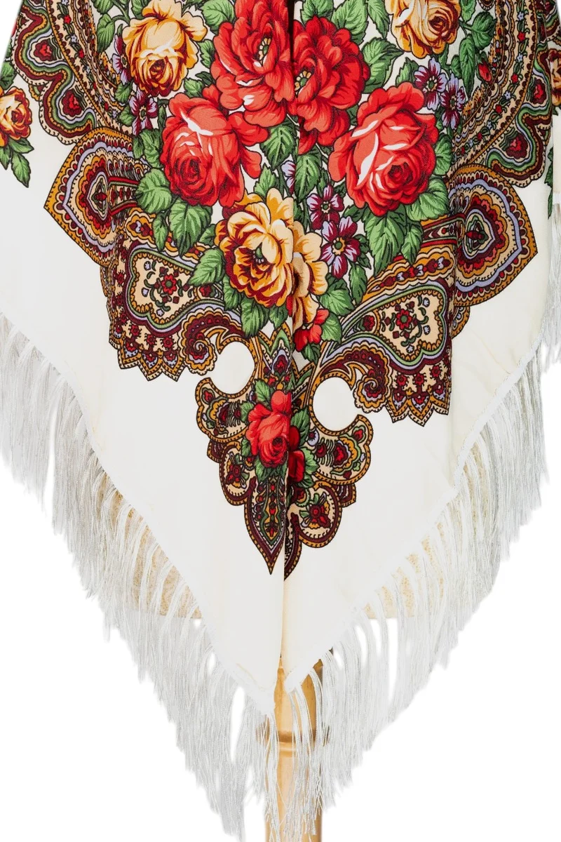 D'Daniela Klara Women's Eastern European Cotton Tassel Shawl