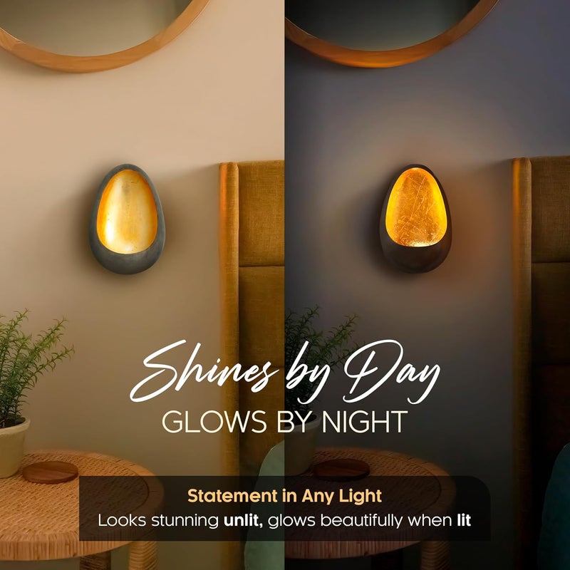 NativeSkins Ember Metal Wall Candle Sconce Set of Two Wall Candle Holders - Set of 2 Handcrafted Decorative Tea Light Sconces for Living Room Gold Tea Holder - Image 5