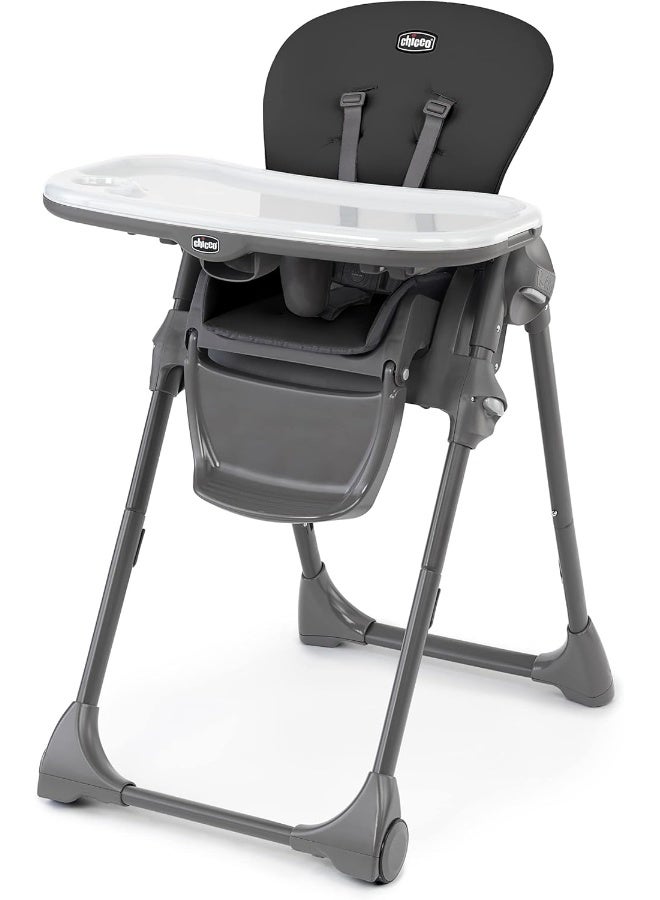 Chicco Polly High Chair, 6- 36 Months, Black - Image 1